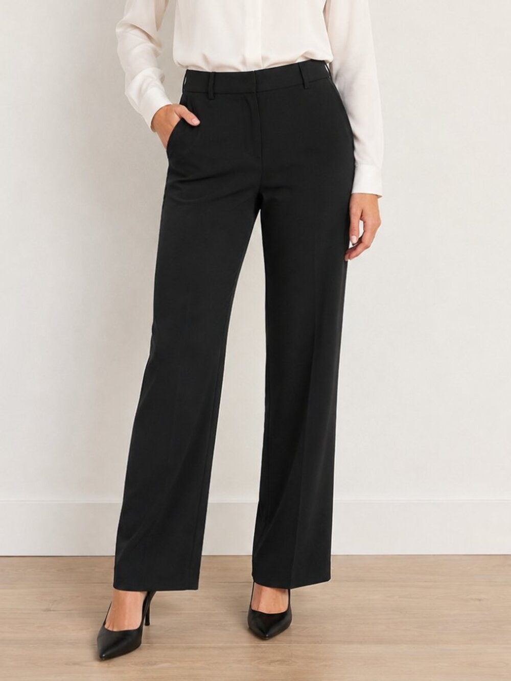 DKNY Black Straight Leg Dress Pants Size 2 NWT